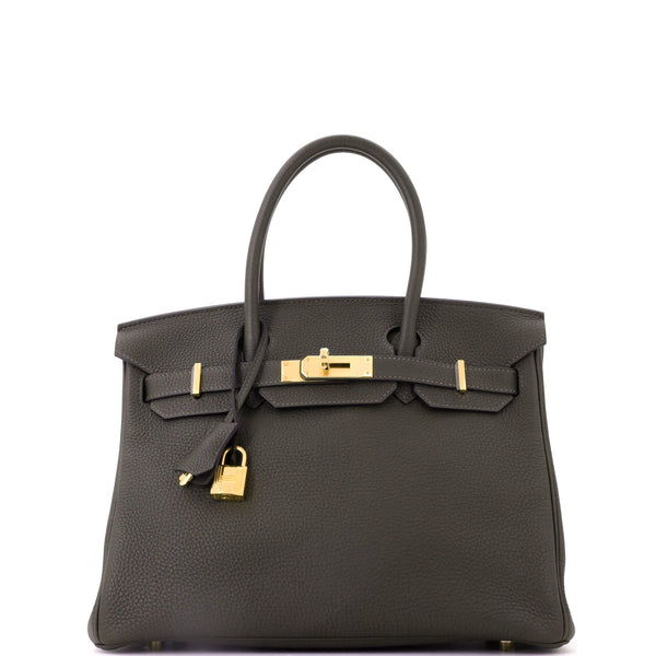 Birkin Handbag Ecorce Togo with Gold Hardware 30