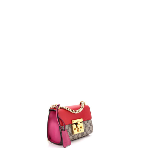 Padlock Shoulder Bag GG Coated Canvas and Leather Small