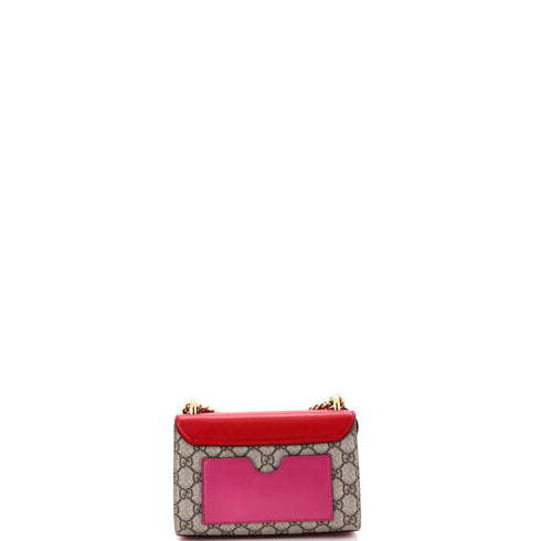 Padlock Shoulder Bag GG Coated Canvas and Leather Small