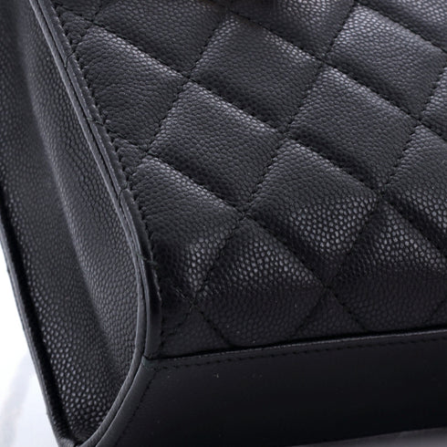 Golden Class Phone Holder Crossbody Bag Quilted Caviar