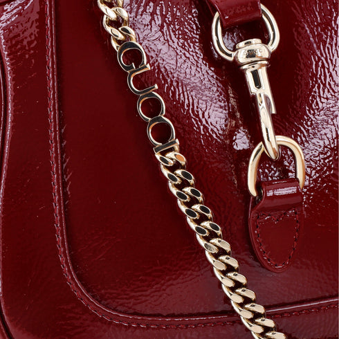 Jackie Notte Chain Hobo Patent Mini