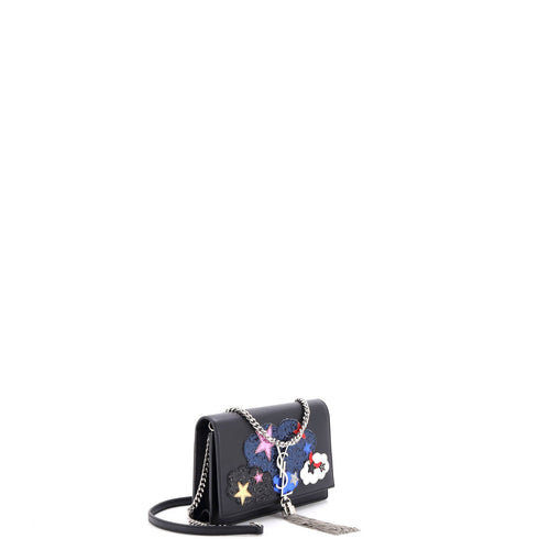 Classic Monogram Tassel Chain Wallet Patchwork Leather