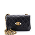 CC Pearl Section Chain Flap Bag Quilted Calfskin Mini