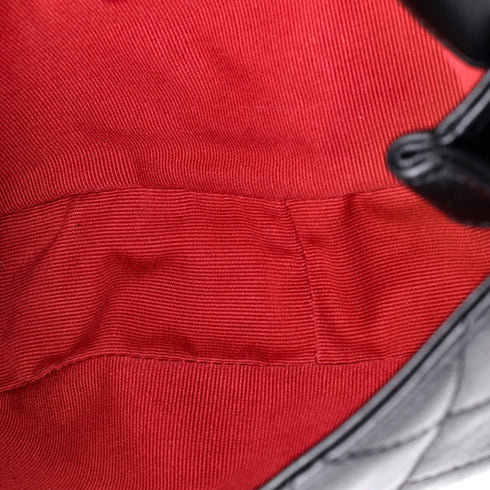 CC Pearl Section Chain Flap Bag Quilted Calfskin Mini
