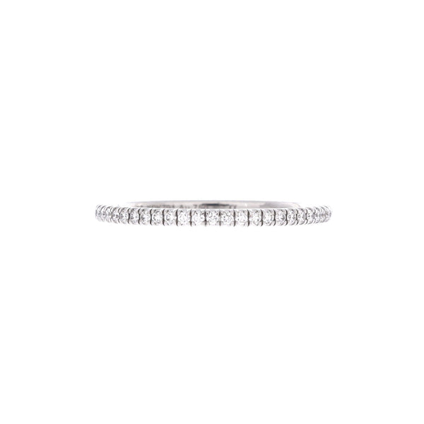 Etincelle de Cartier Eternity Wedding Band Ring 18K White Gold Diamonds 1.5mm