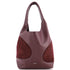 Cut-Out Detailing Hobo Leather with Suede Large