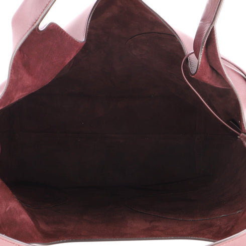 Cut-Out Detailing Hobo Leather with Suede Large