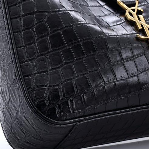 Le 5 a 7 Hobo Crocodile Embossed Leather Small