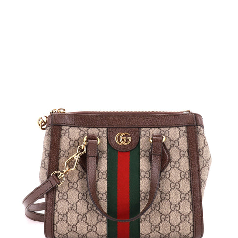 Ophidia Top Handle Tote GG Coated Canvas Small