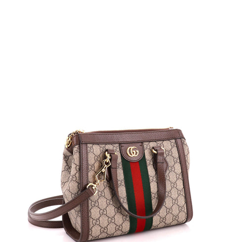 Ophidia Top Handle Tote GG Coated Canvas Small