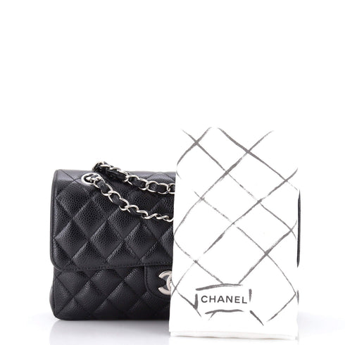 Classic Double Flap Bag Quilted Caviar Small