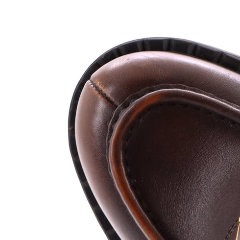 Women's Triangle Logo Loafers Leather