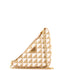 Double Symbole Triangle Bag Leather and Jacquard Mini