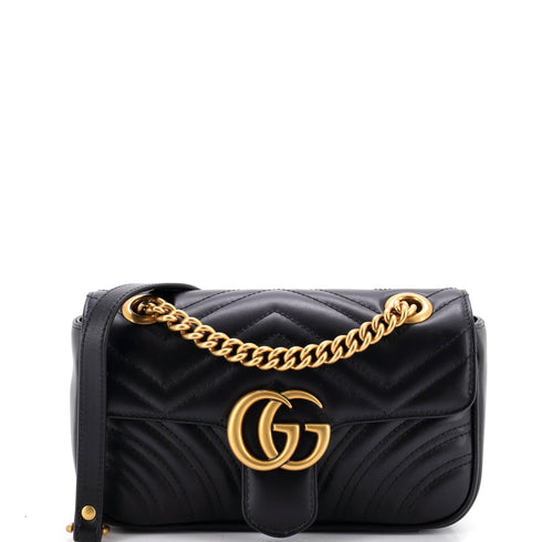 GG Marmont Flap Bag Matelasse Leather Small