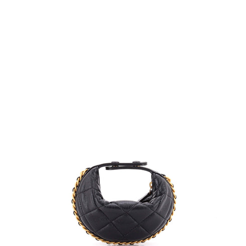 Chain Around Hobo Pouch Quilted Lambskin Extra Mini