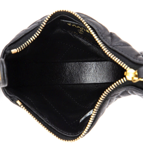 Chain Around Hobo Pouch Quilted Lambskin Extra Mini