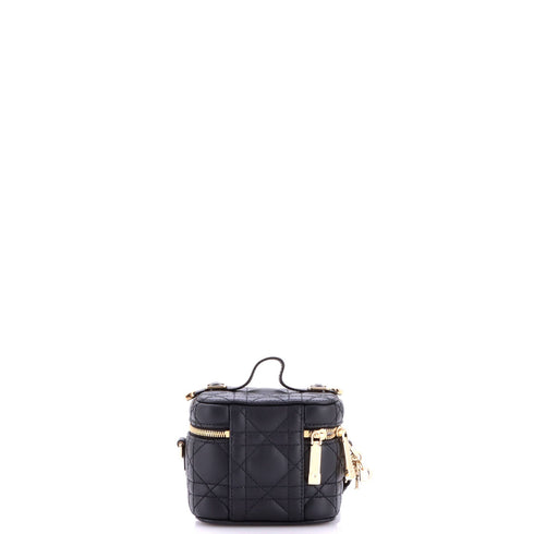 Lady Dior Vanity Case Cannage Quilt Lambskin Micro