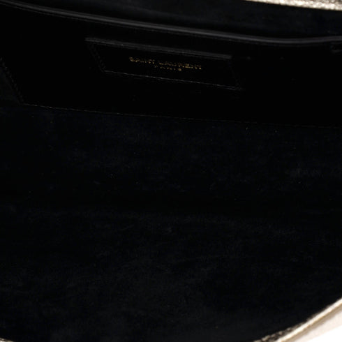 Classic Monogram Clutch Metallic Calfskin Long
