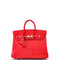 Birkin Handbag Rouge Moyen Lizard with Palladium Hardware 25