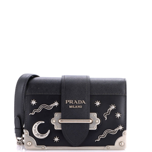 Cahier Crossbody Bag Embellished Leather Small