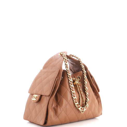 25 Hobo Bag Quilted Caviar Small
