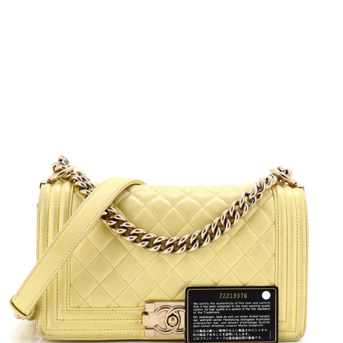 Boy Flap Bag Quilted Lambskin Old Medium