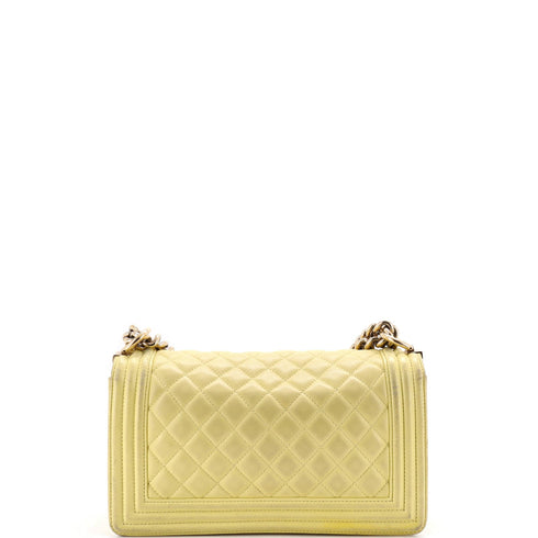 Boy Flap Bag Quilted Lambskin Old Medium