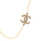 CC 100th Anniversary Short Necklace Metal with Faux Pearls and Crystals