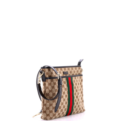 Front Pocket Web Messenger GG Canvas Small