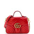GG Marmont Top Handle Flap Bag Matelasse Leather Mini