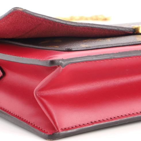 Flore Chain Wallet Monogram Canvas with Leather