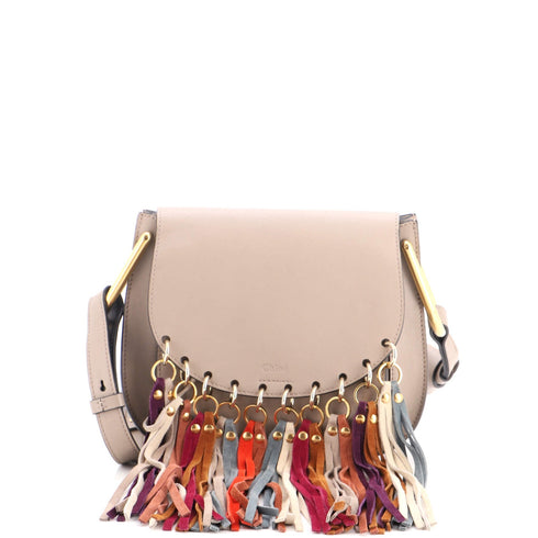 Multicolor Fringe Hudson Bag Leather Small