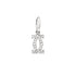 Double C Charm Pendant Pendant & Charms 18K White Gold with Diamonds