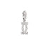 Double C Charm Pendant Pendant & Charms 18K White Gold with Diamonds
