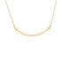 T Smile Pendant Necklace 18K Yellow Gold Small