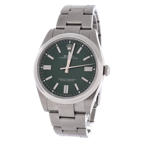 Oyster Perpetual Green Automatic Watch Stainless Steel 41