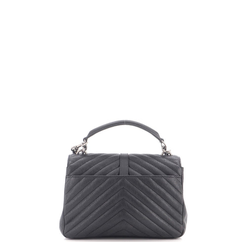 Classic Monogram College Bag Matelasse Chevron Leather Medium