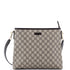 Zip Top Messenger Bag GG Coated Canvas Medium