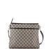 Zip Top Messenger Bag GG Coated Canvas Medium