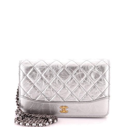 Gabrielle Wallet on Chain Quilted Aged Calfskin