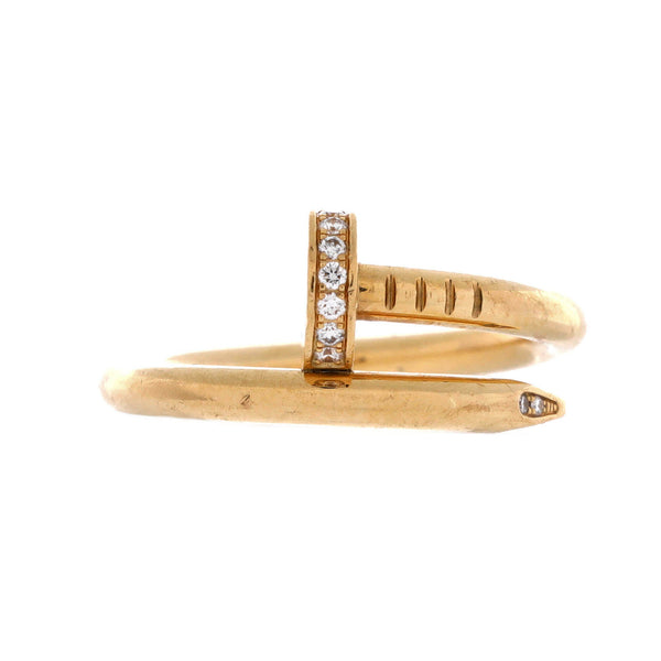 Juste un Clou Ring 18K Yellow Gold and Diamonds