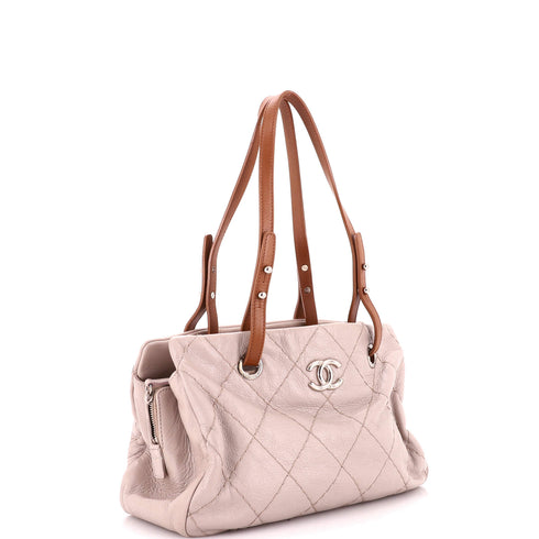 On The Road Shopping Tote Quilted Leather Medium