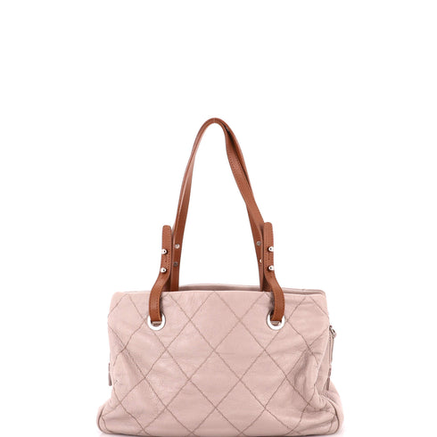 On The Road Shopping Tote Quilted Leather Medium