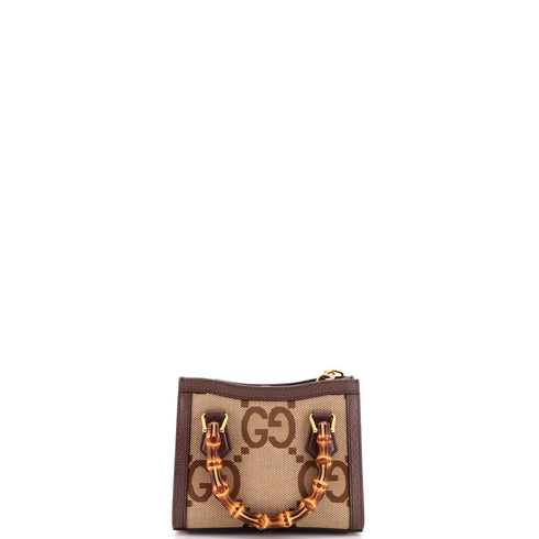 Diana NM Bamboo Handle Tote Jumbo GG Canvas Mini