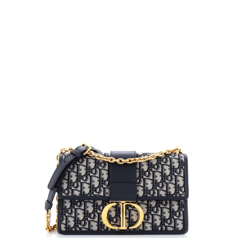 30 Montaigne Chain Flap Bag Oblique Canvas East West