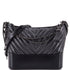 So Black Gabrielle Hobo Chevron Aged Calfskin Medium