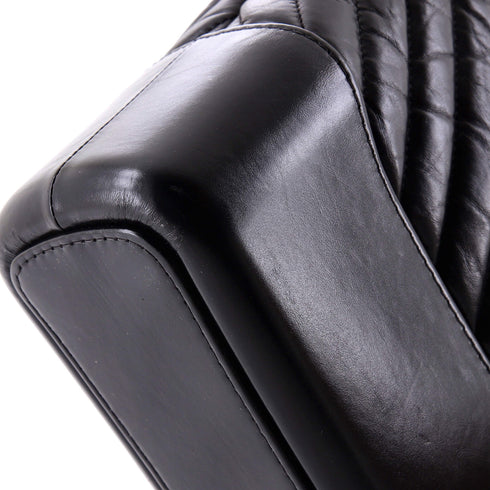 So Black Gabrielle Hobo Chevron Aged Calfskin Medium