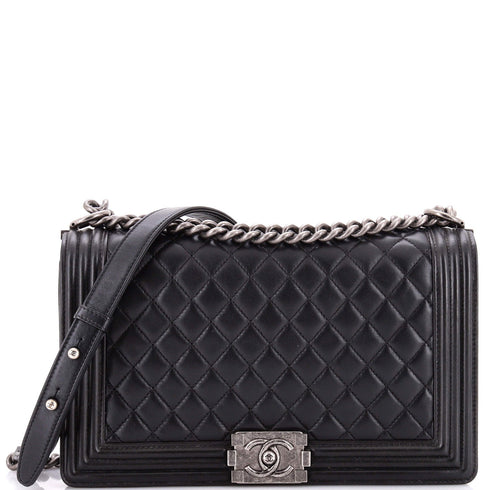 Boy Flap Bag Quilted Lambskin New Medium