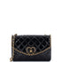 Heart Chain Flap Bag Quilted Patent Small