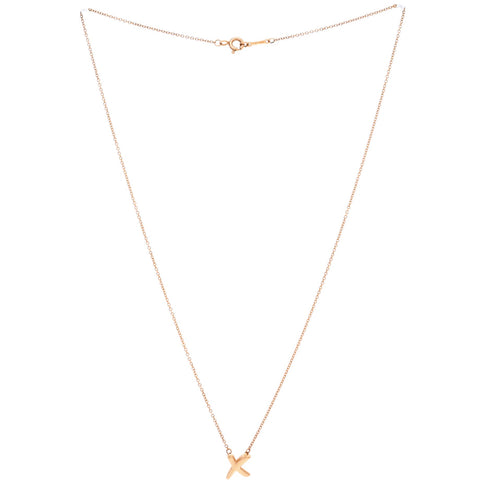 Paloma Picasso Graffiti X Pendant Necklace 18K Rose Gold Small